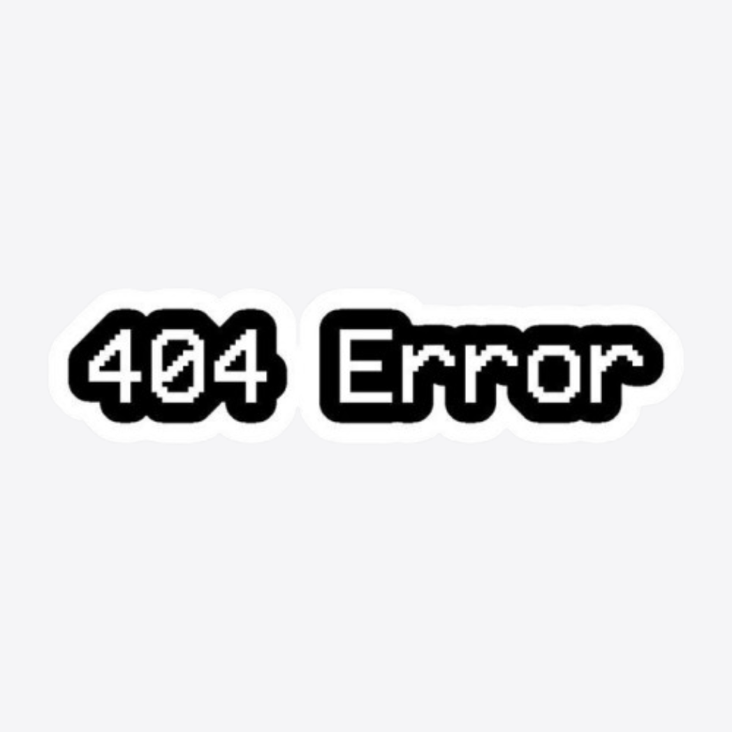 404 Error Sticker