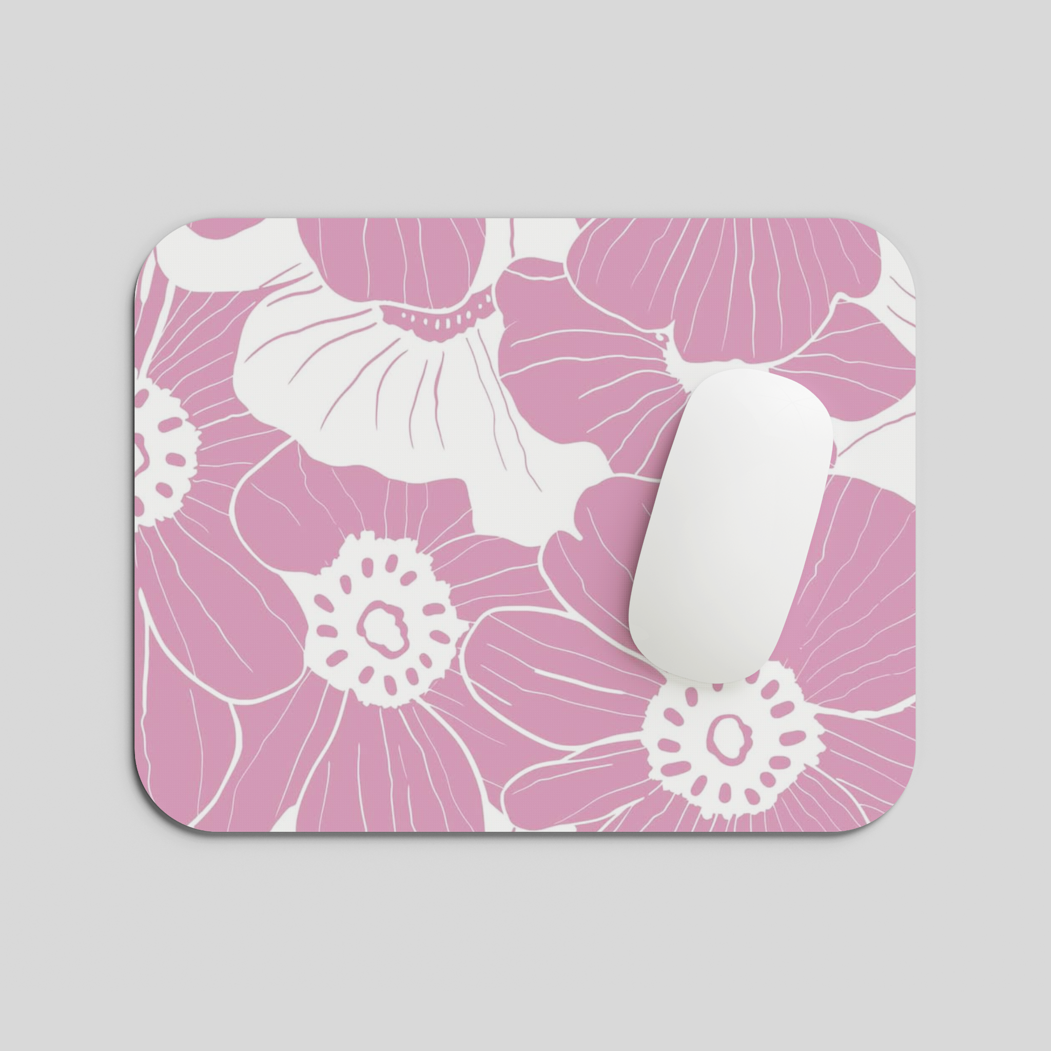 Pink Floral Mousepad