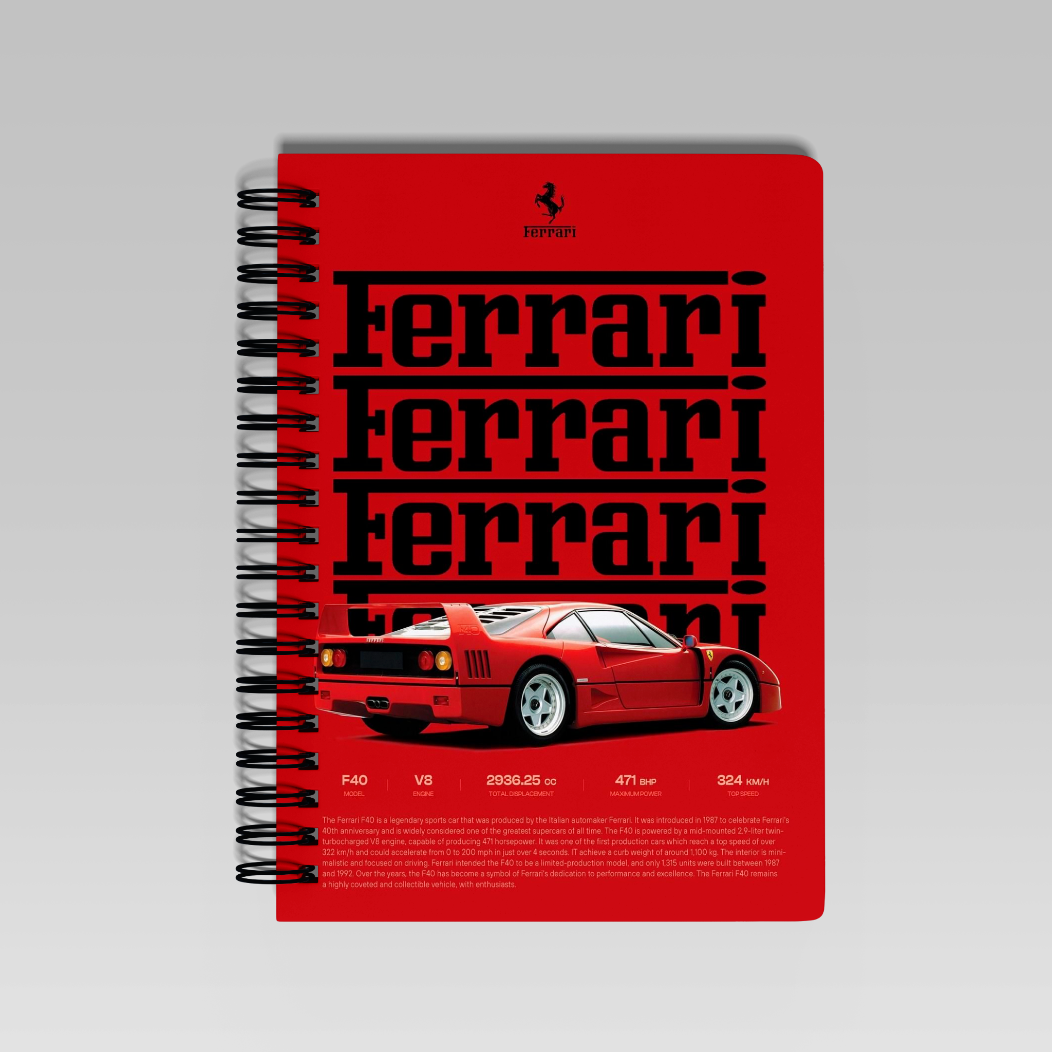 Ferrari F40 Notebook