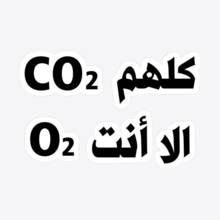 CO2 Arabic Sticker
